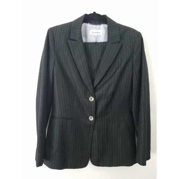 💼CK Black Skirt Suit, sz 10 - Picture 1 of 8
